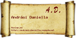 Andrási Daniella névjegykártya
